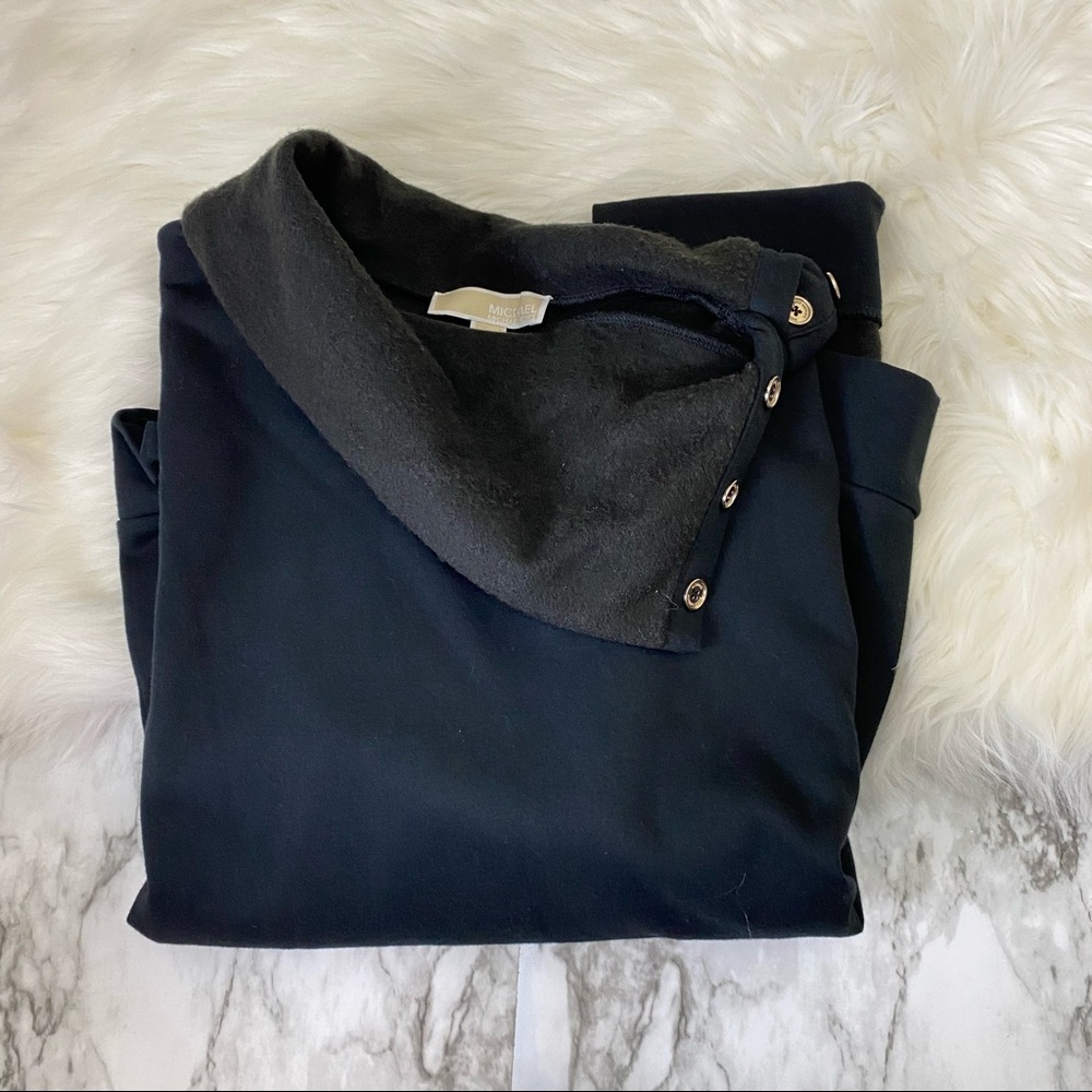 Michael Kors | NWT Black Button Shoulder Neck Sweater 1X